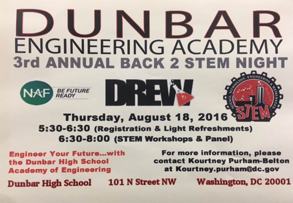 Dunbar High School’s STEM Night!