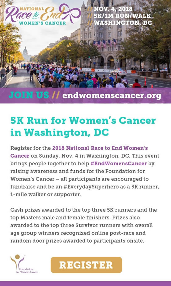 National Race to End Women's Cancer - 5K/1M